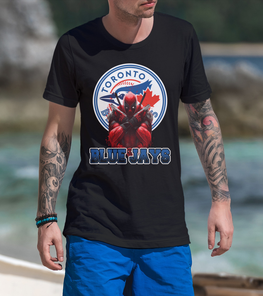 Toronto Blue Jays Deadpool Crossover Fan T-Shirt