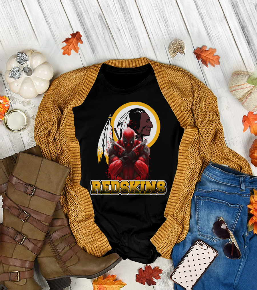 Redskins Deadpool Crossover Nfl Superhero T-Shirt