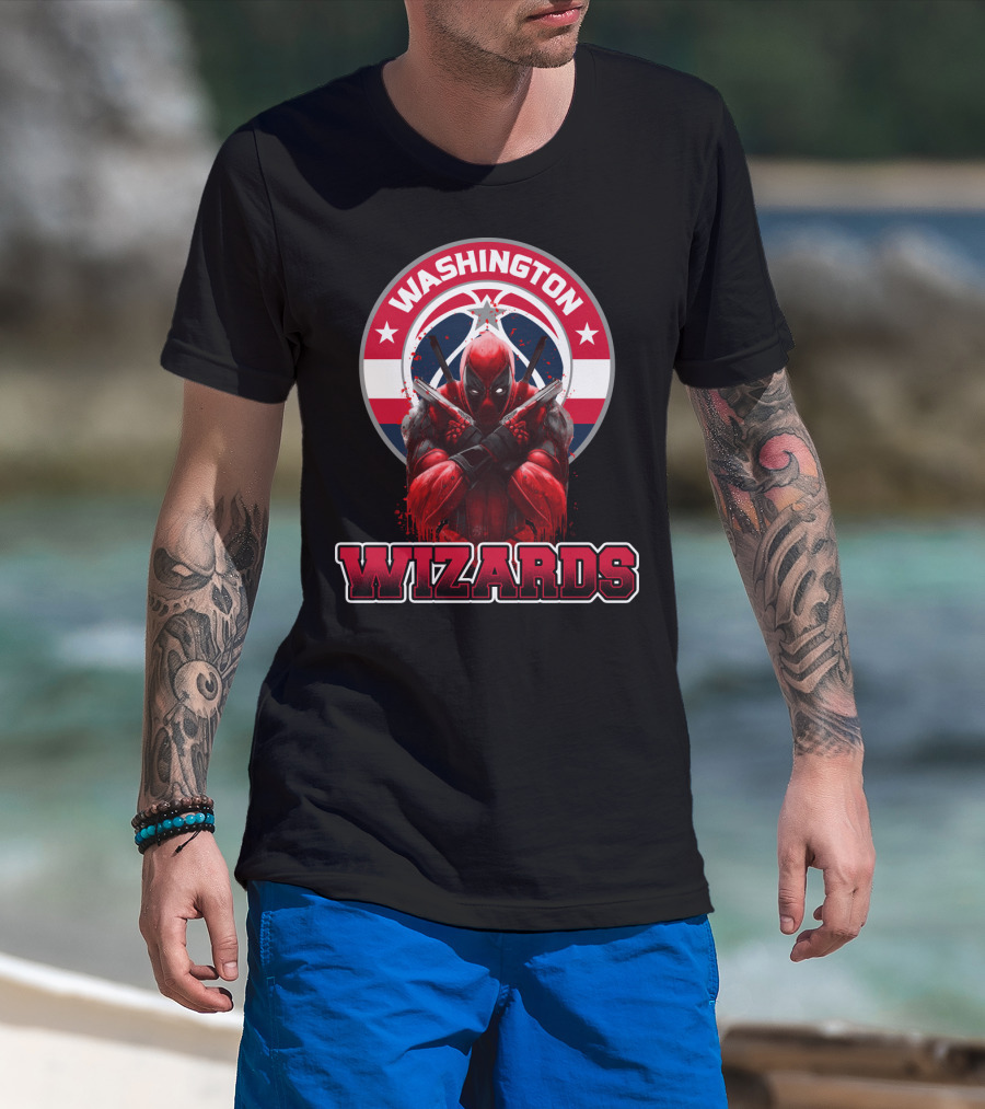 Washington Wizards Deadpool Crossover Fan T-Shirt
