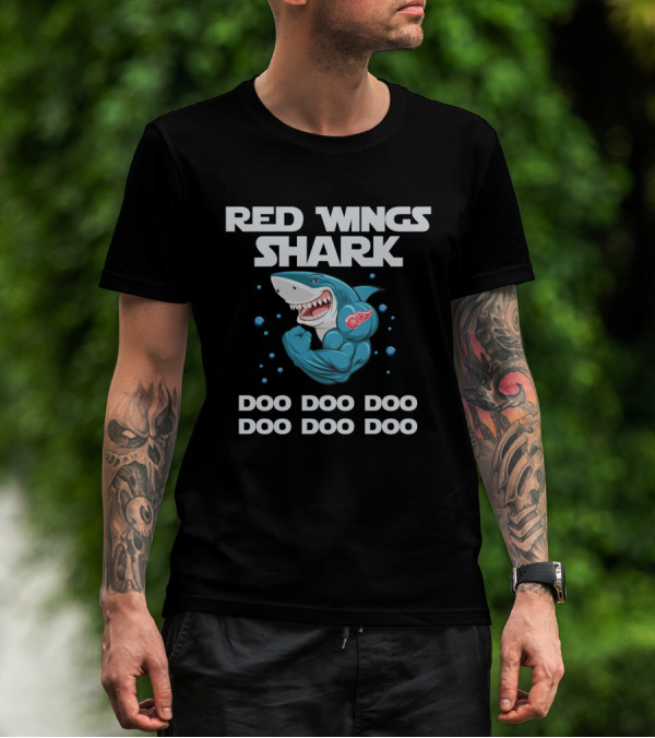 Red Wings Shark Doo Doo Doo Detroit NHL T-Shirt