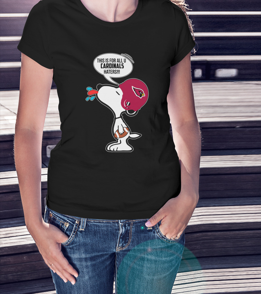 Snoopy Arizona Cardinals Helmet Football Fans Cardinals Haters T-Shirt