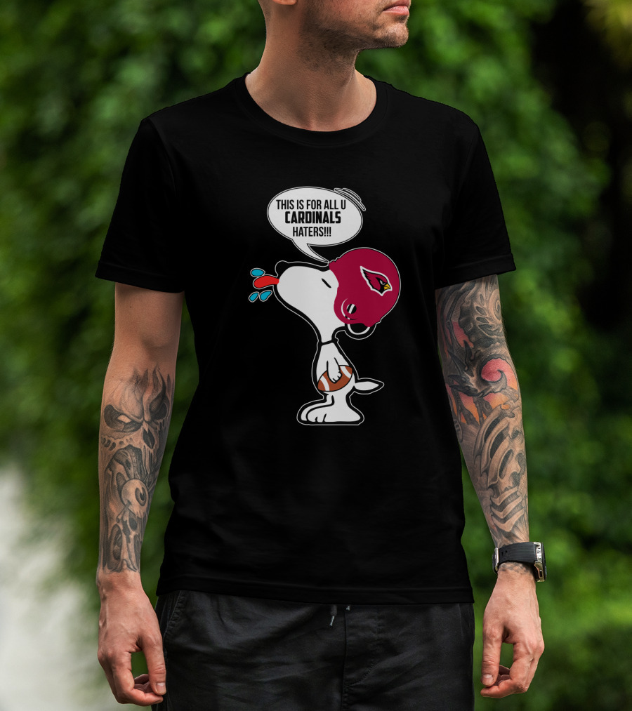 Snoopy Arizona Cardinals Helmet Football Fans Cardinals Haters T-Shirt