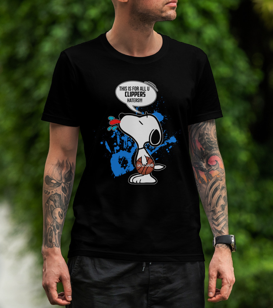 Snoopy La La Land Clippers Haters Basketball Fanart T-Shirt