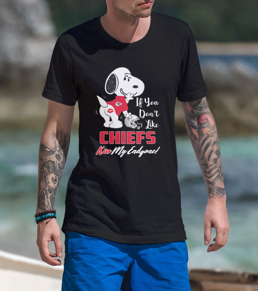 If You Don't Like Chiefs Kiss My Endzone Snoopy Kansas City Chiefs Fans T-Shirt