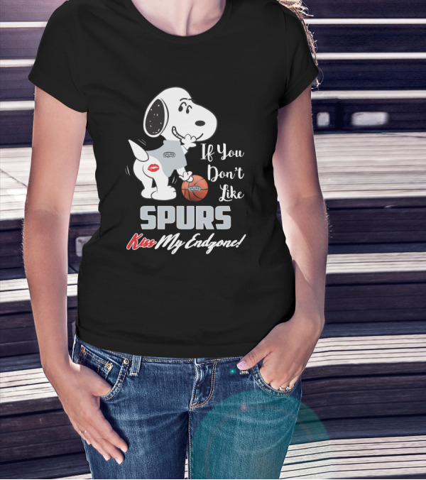 If You Don't Like Spurs Kiss My Endzone Snoopy San Antonio Spurs T-Shirt