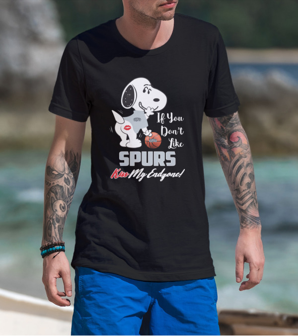 If You Don't Like Spurs Kiss My Endzone Snoopy San Antonio Spurs T-Shirt