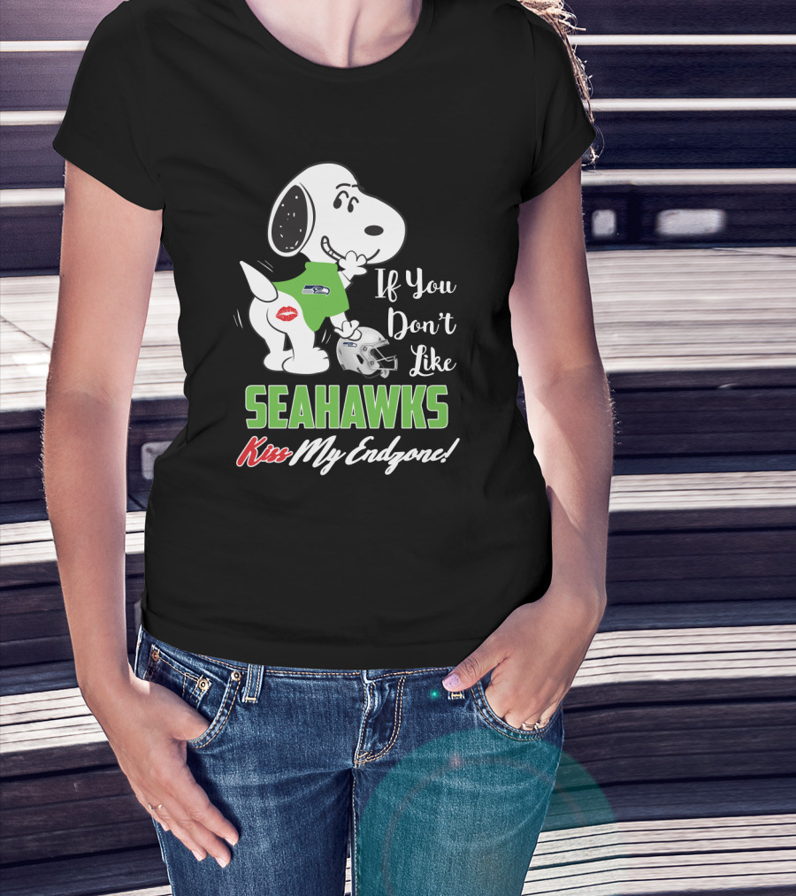Snoopy Seahawks If You Don’t Like Seahawks Kiss My Endzone T-Shirt