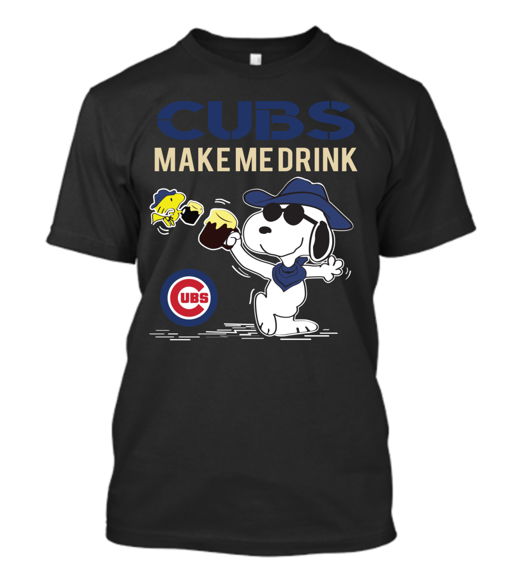 Cubs Make Me Drink Snoopy Chicago Cubs Fans T-Shirt