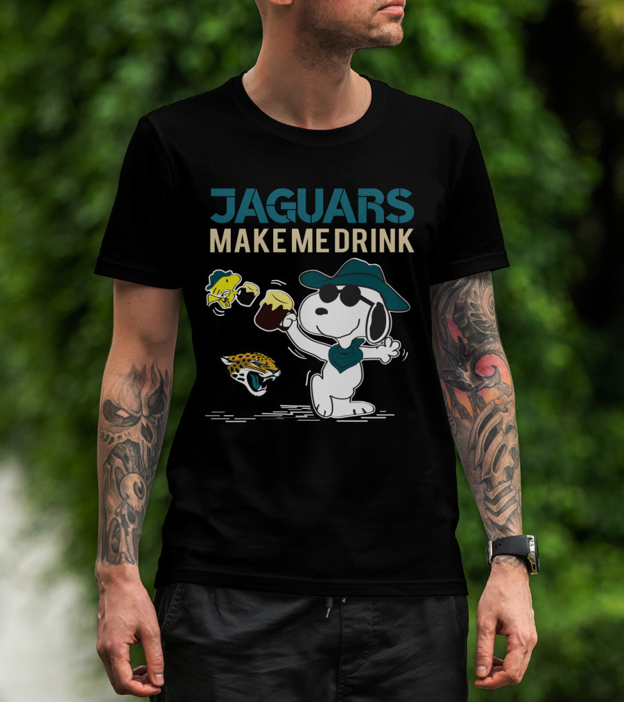Jaguars Make Me Drink Snoopy For Jacksonville Jaguars Fans T-Shirt