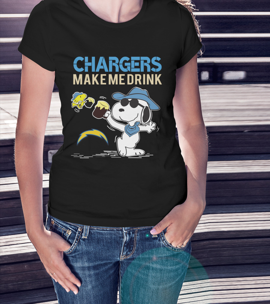 Chargers Make Me Drink Snoopy Los Angeles Fans T-Shirt