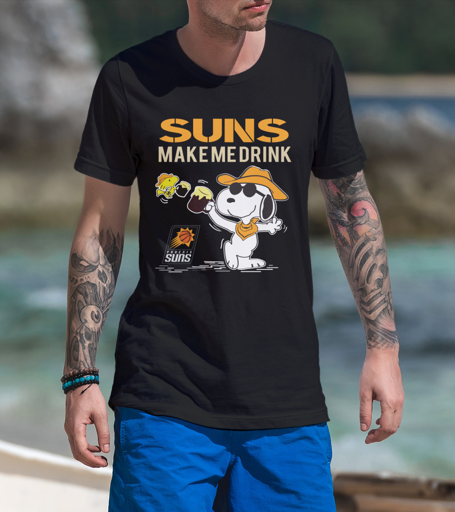 Suns Make Me Drink Phoenix Suns Snoopy T-Shirt