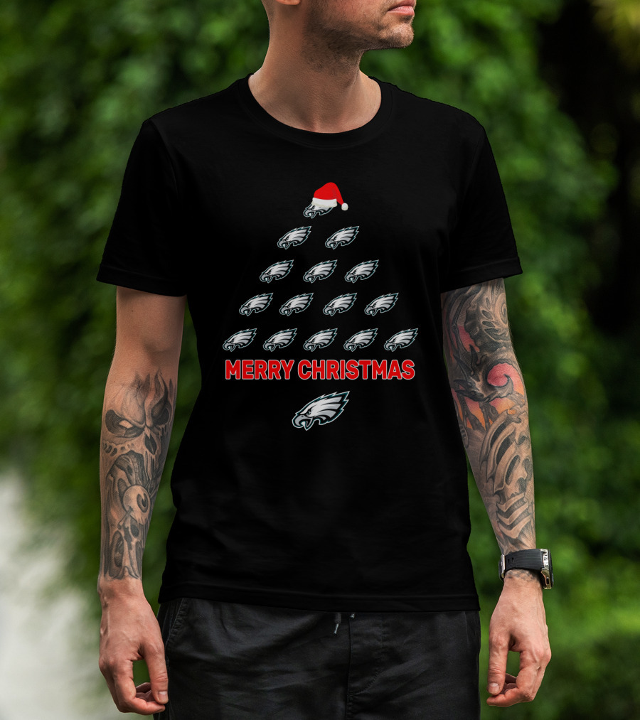Merry Christmas Philadelphia Eagles Christmas Tree T-Shirt