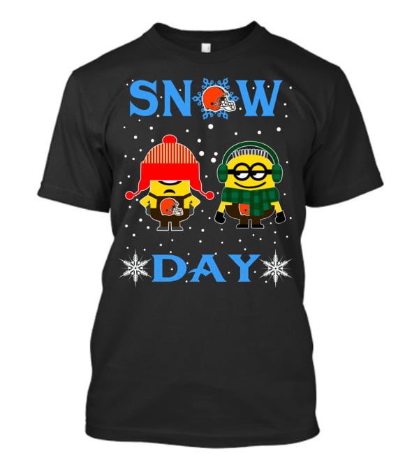 Snow Day Cleveland Browns Minion Fans T-Shirt