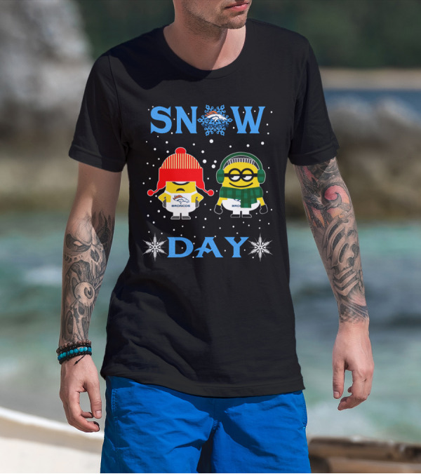 Snow Day Denver Broncos Minion Fans T-Shirt