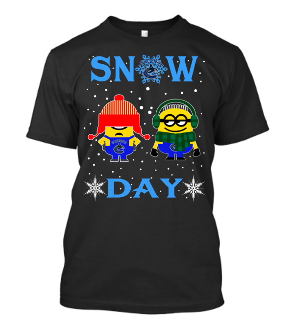 Vancouver Canucks Minion Snow Day Winter Fun T-Shirt