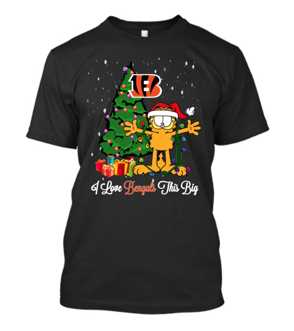 Garfield Christmas I Love Bengals This Big T-Shirt