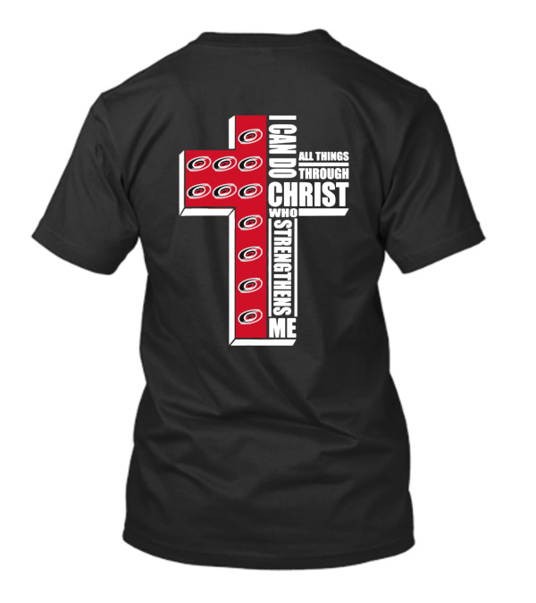 Hurricanes Logo Cross I Can Do All Things Through Christ Who Strengthens Me T-Shirt