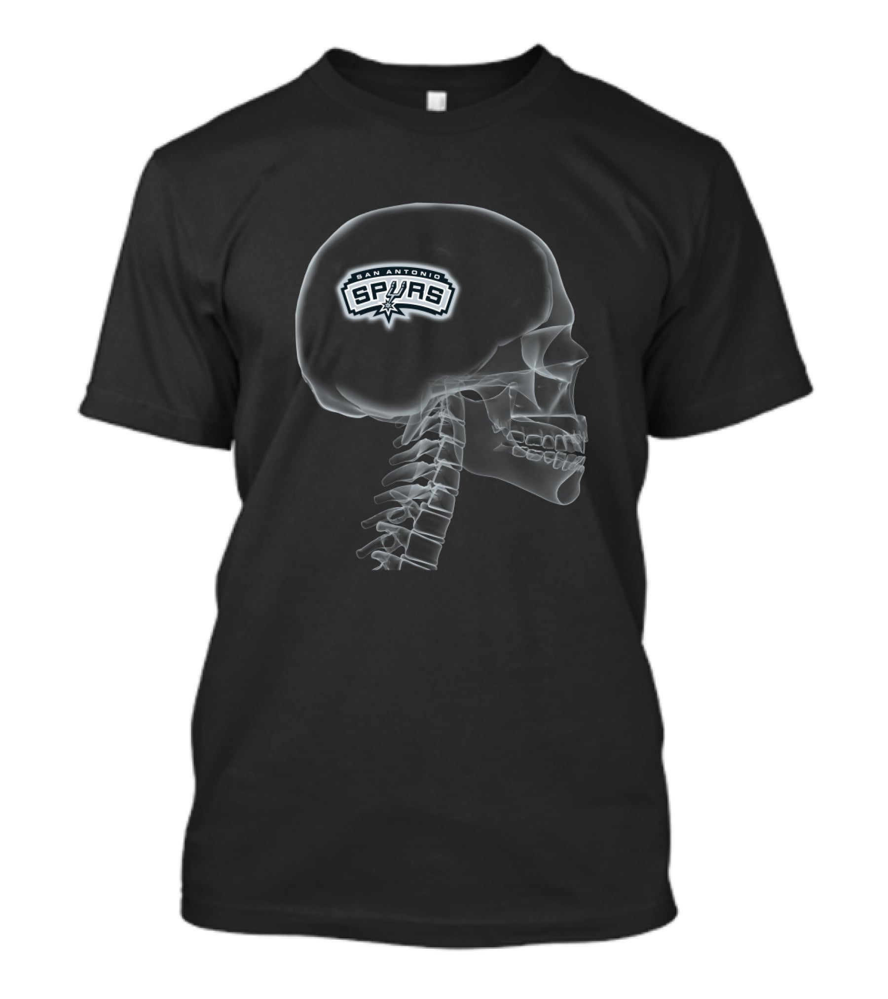 San Antonio Spurs Skull Brain Halloween Theme T-Shirt