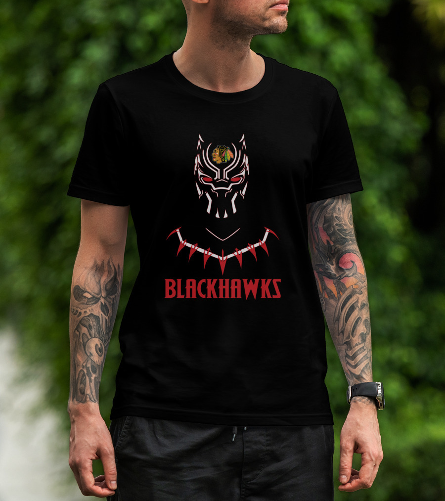 Black Panter Chicago Blackhawks Fans T-Shirt