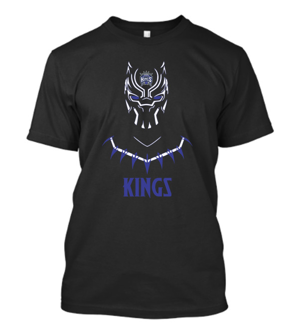 Kings Fans Black Panther Mask T-Shirt