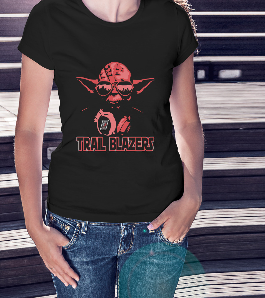 Yoda Star Wars Portland Trail Blazers Fan Style T-Shirt
