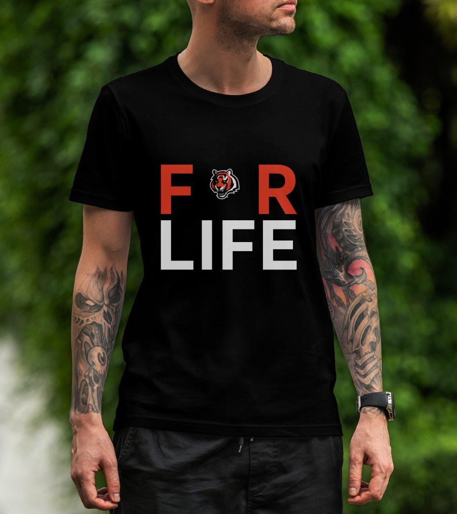 Cincinnati Bengals Tiger Logo For Life T-Shirt