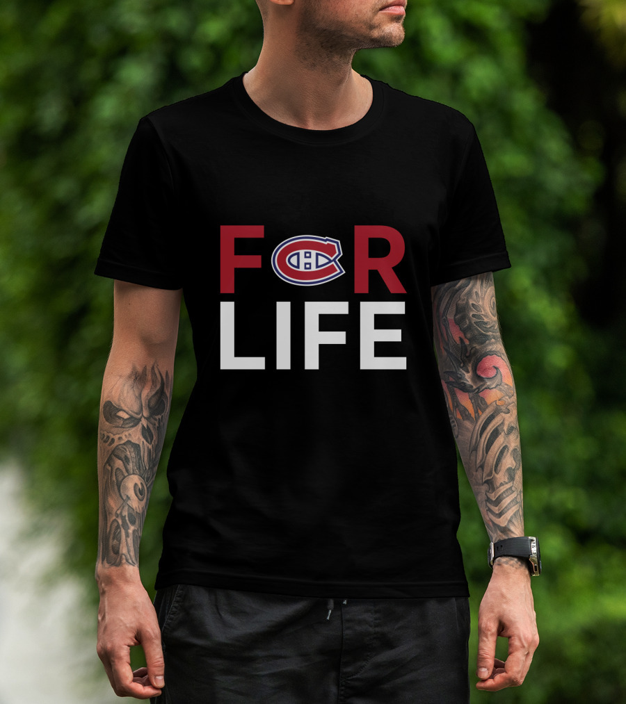 For Life Montreal Canadiens Fans Iconic Logo T-Shirt