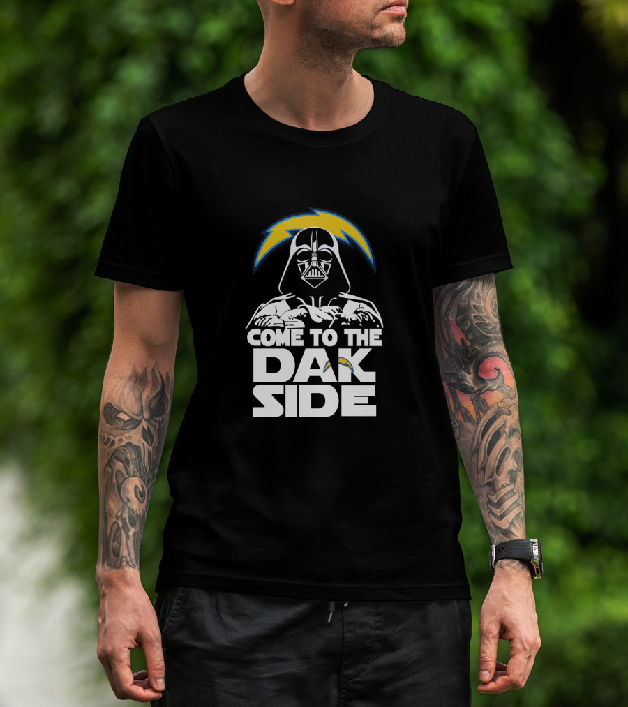 Come To The Dark Side Darth Vader Los Angeles Chargers Fans T-Shirt