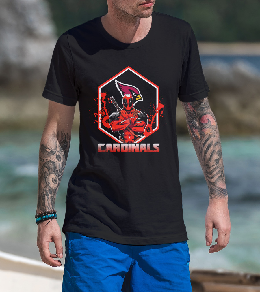 Deadpool Cardinals Fans Iconic Crossover T-Shirt