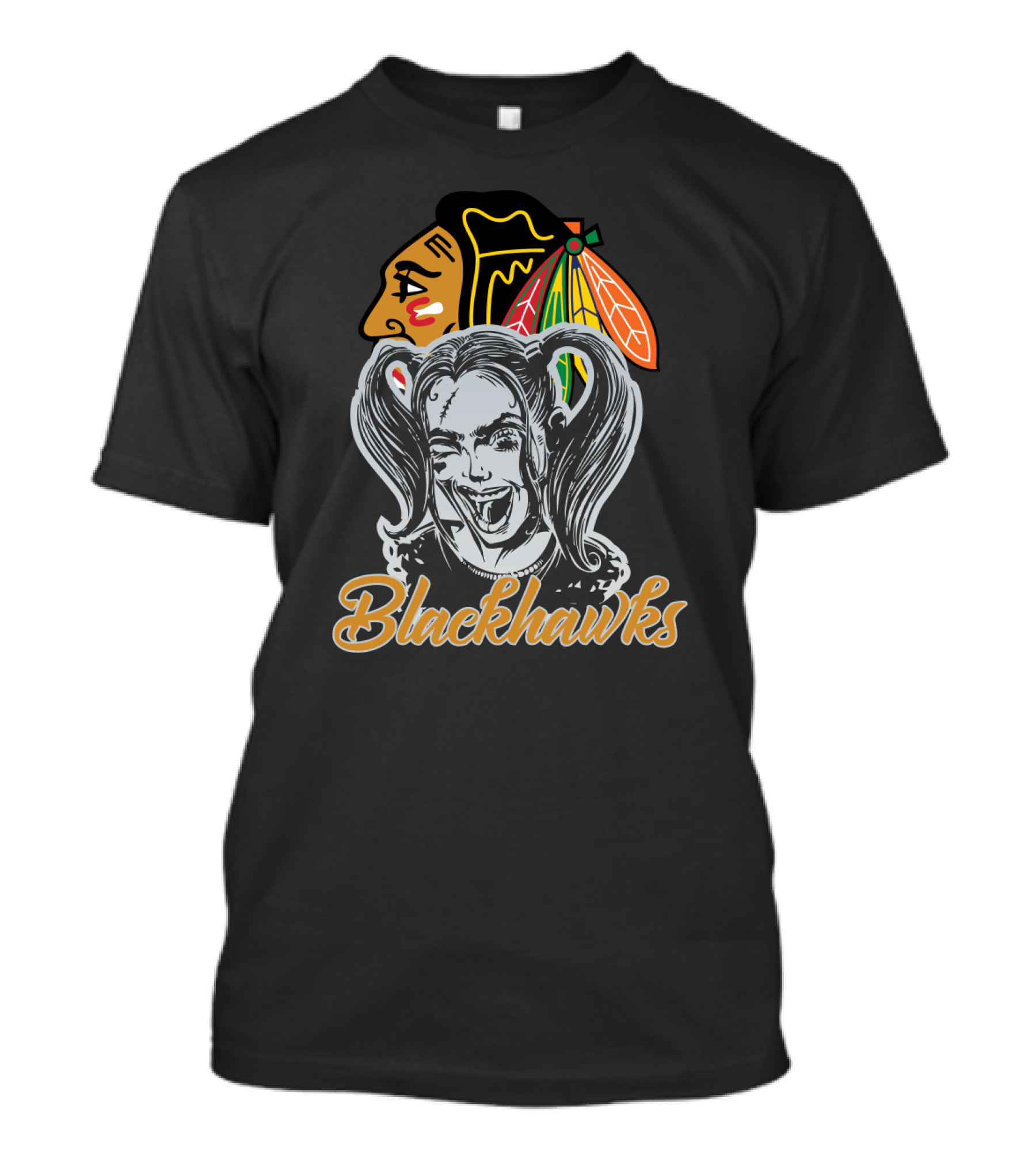 Blackhawks Harley Quinn Fan Art Crossover T-Shirt