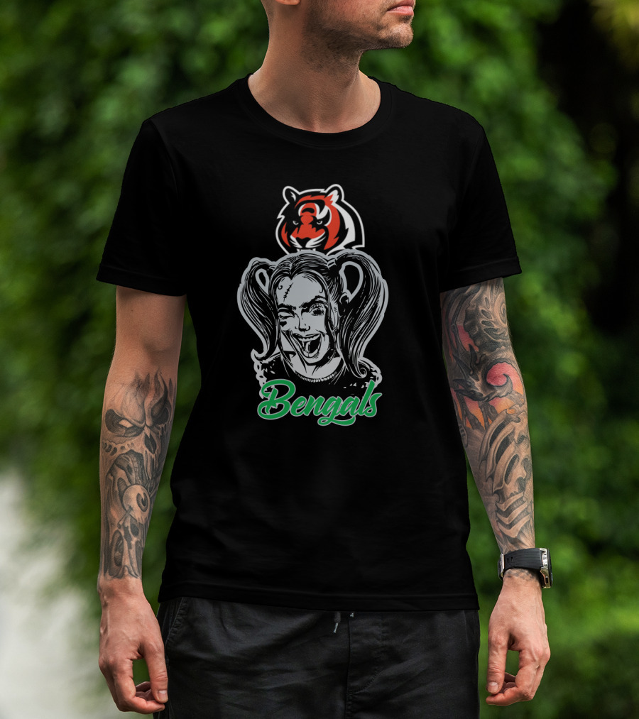 Bengals Fans Harley Quinn And Cincinnati Bengals T-Shirt