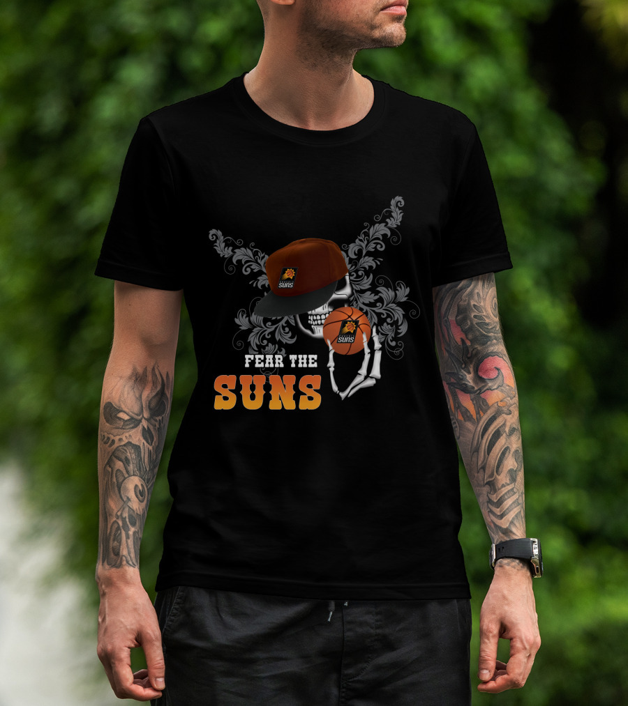 Fear The Suns Phoenix Basketball Skull Fans T-Shirt