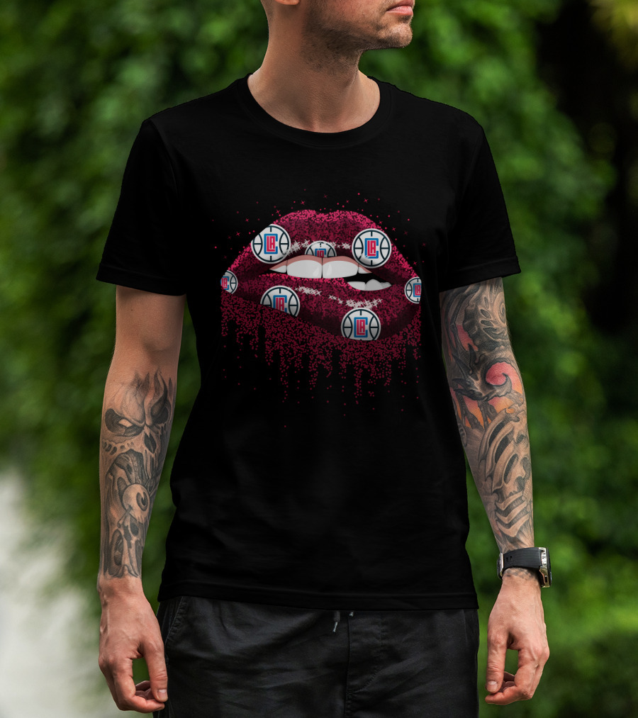 La Clippers Lips Basketball Fans T-Shirt