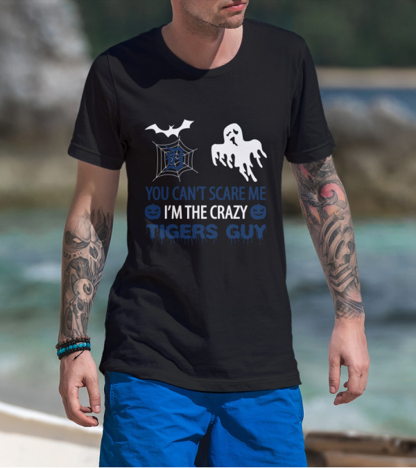 You Can't Scare Me I'm The Crazy Tigers Guy Halloween Ghost Bat Web T-Shirt