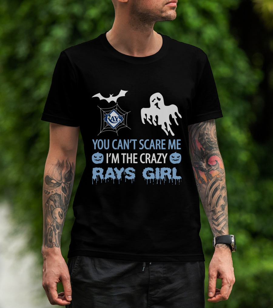 You Can't Scare Me I'm The Crazy Rays Girl Halloween Tampa Bay T-Shirt