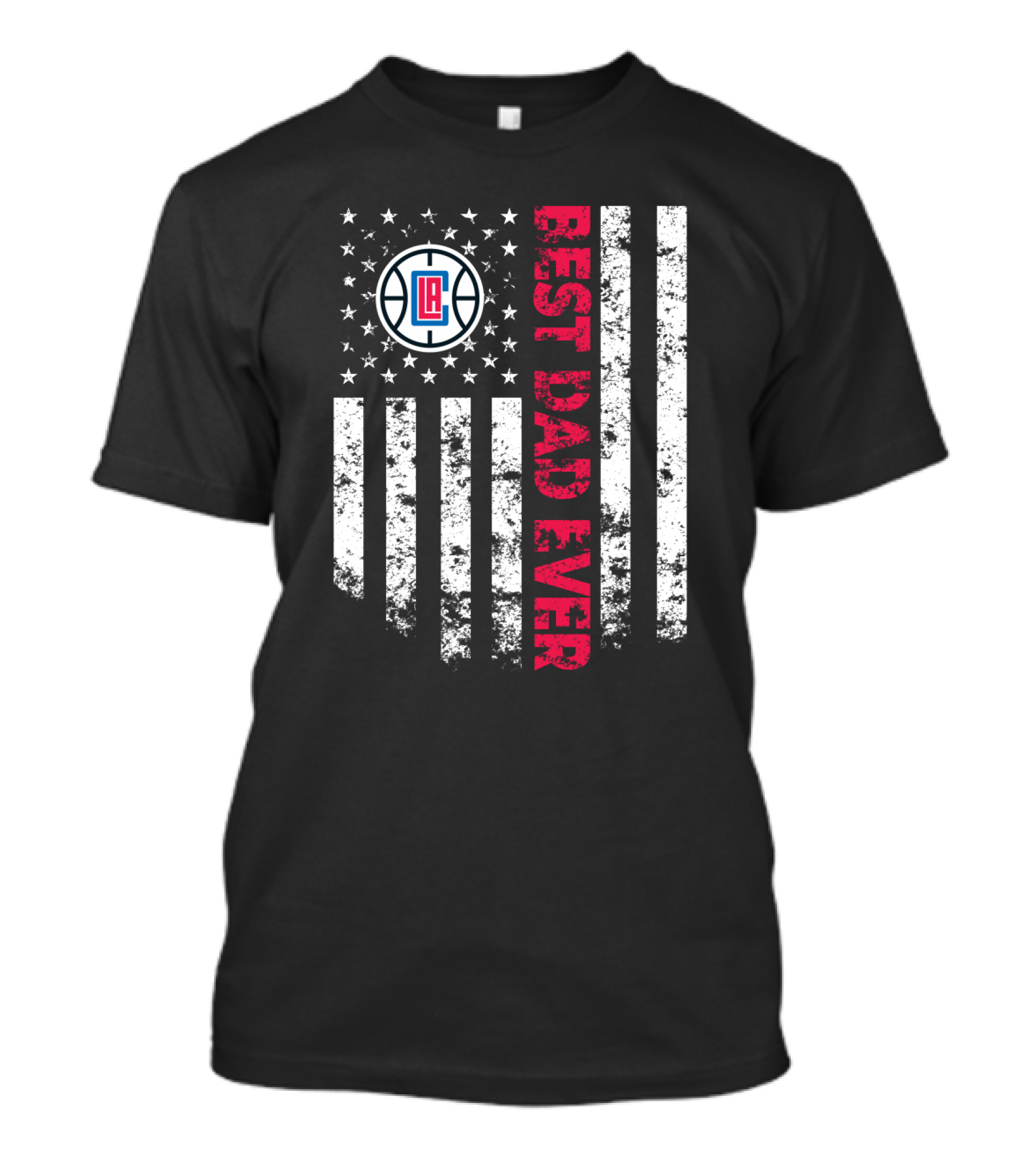 Best Dad Ever La Clippers Stars And Stripes T-Shirt