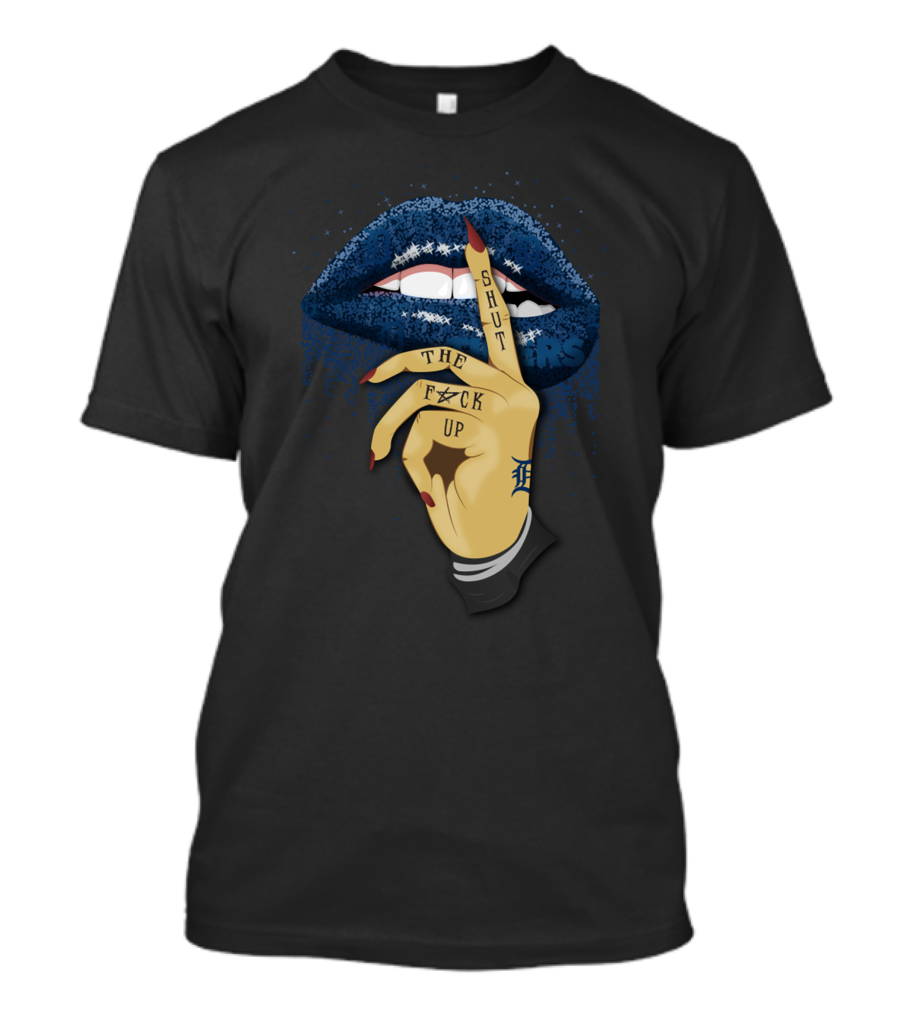 Shut Up Lip Detroit Fans Message T-Shirt