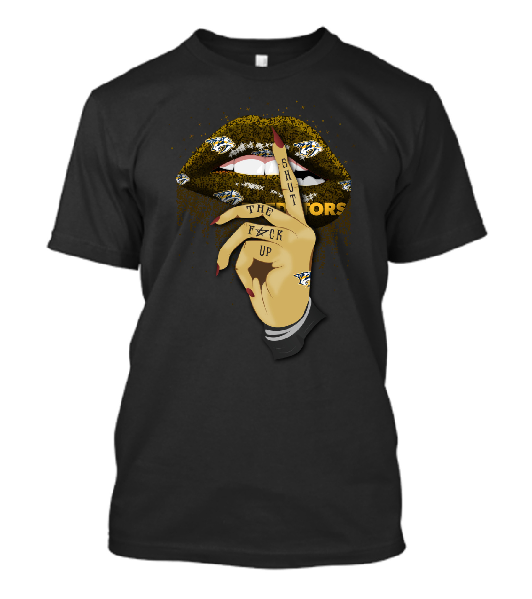 Shut The Fuck Up Lips Nashville Predators Fans T-Shirt
