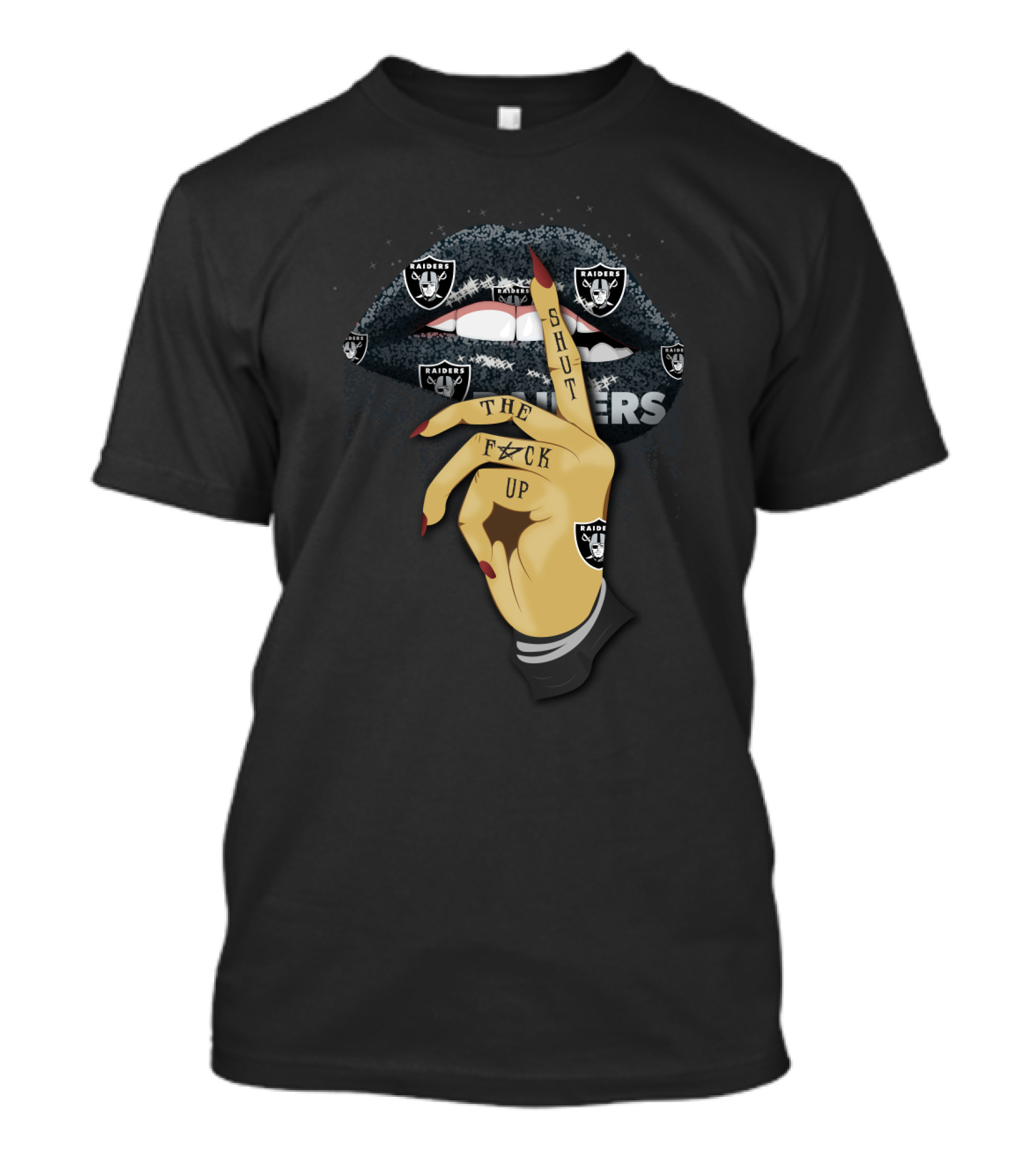 Glitter Lip Raiders Shut The F Up T-Shirt