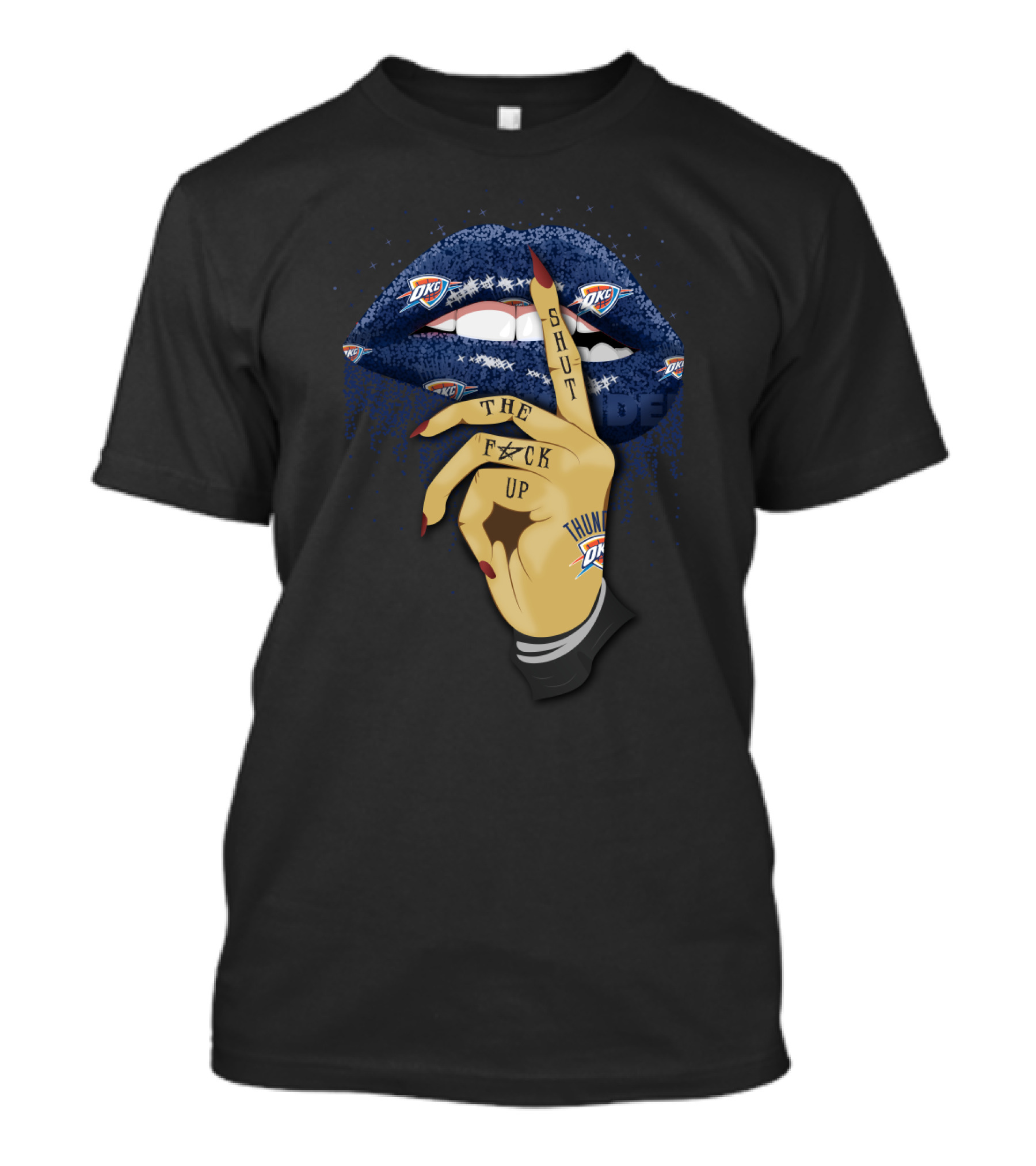 Oklahoma City Thunder Lips Shut Up Fan Statement T-Shirt