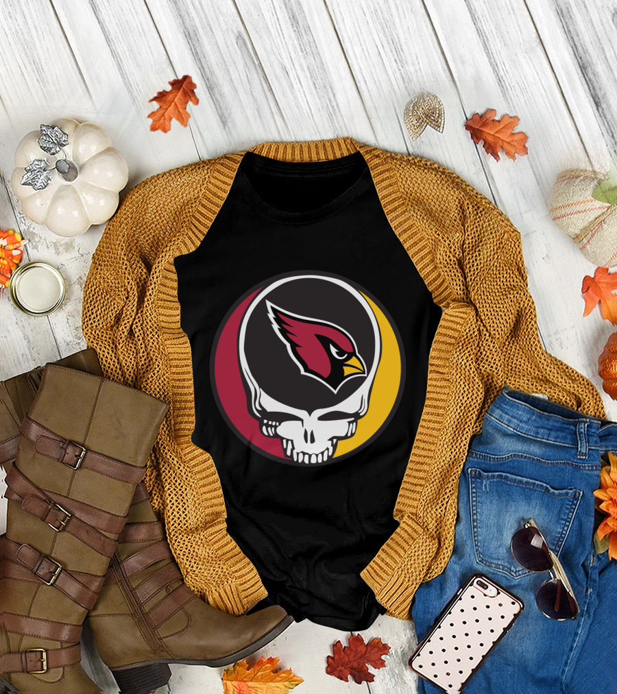 Grateful Dead Arizona Cardinals Skull T-Shirt
