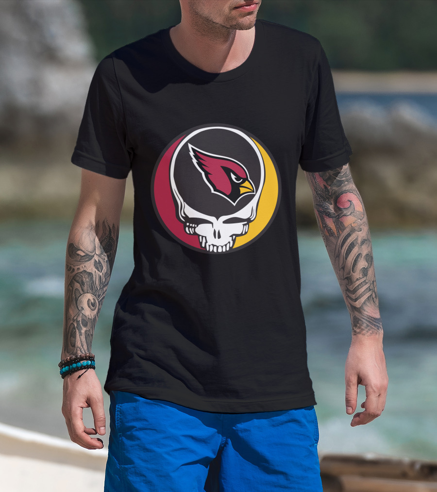 Grateful Dead Arizona Cardinals Skull T-Shirt