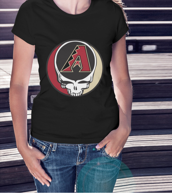 Arizona Diamondbacks Grateful Dead Skull Design For Fans T-Shirt