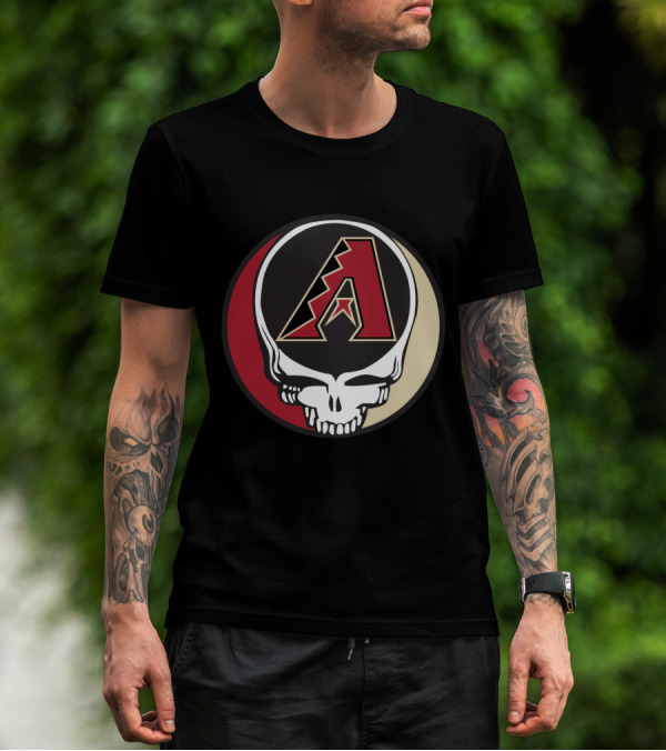 Arizona Diamondbacks Grateful Dead Skull Design For Fans T-Shirt