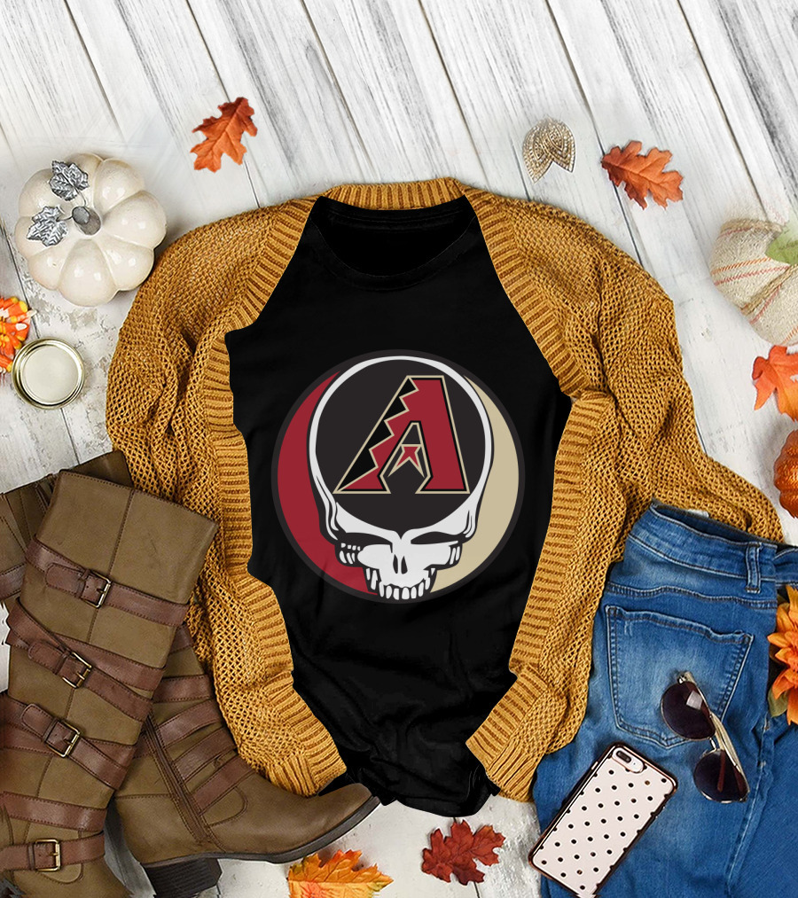 Arizona Diamondbacks Grateful Dead Skull Design for Fans T-Shirt