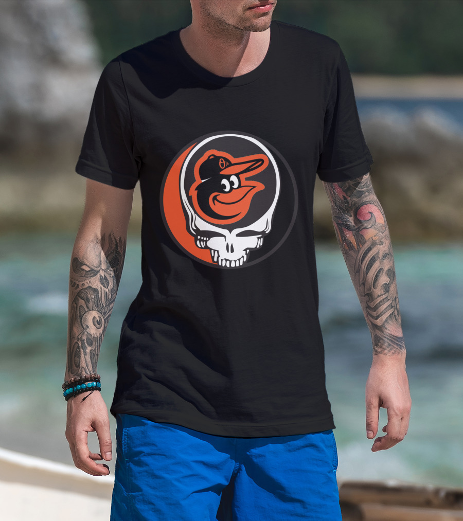 Grateful Dead Steal Your Face Baltimore Orioles Mashup T-Shirt