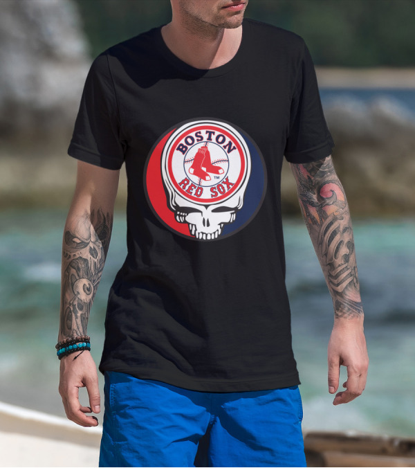 Boston Red Sox Skull Logo Grateful Dead Fans Baseball Teams T-Shirt