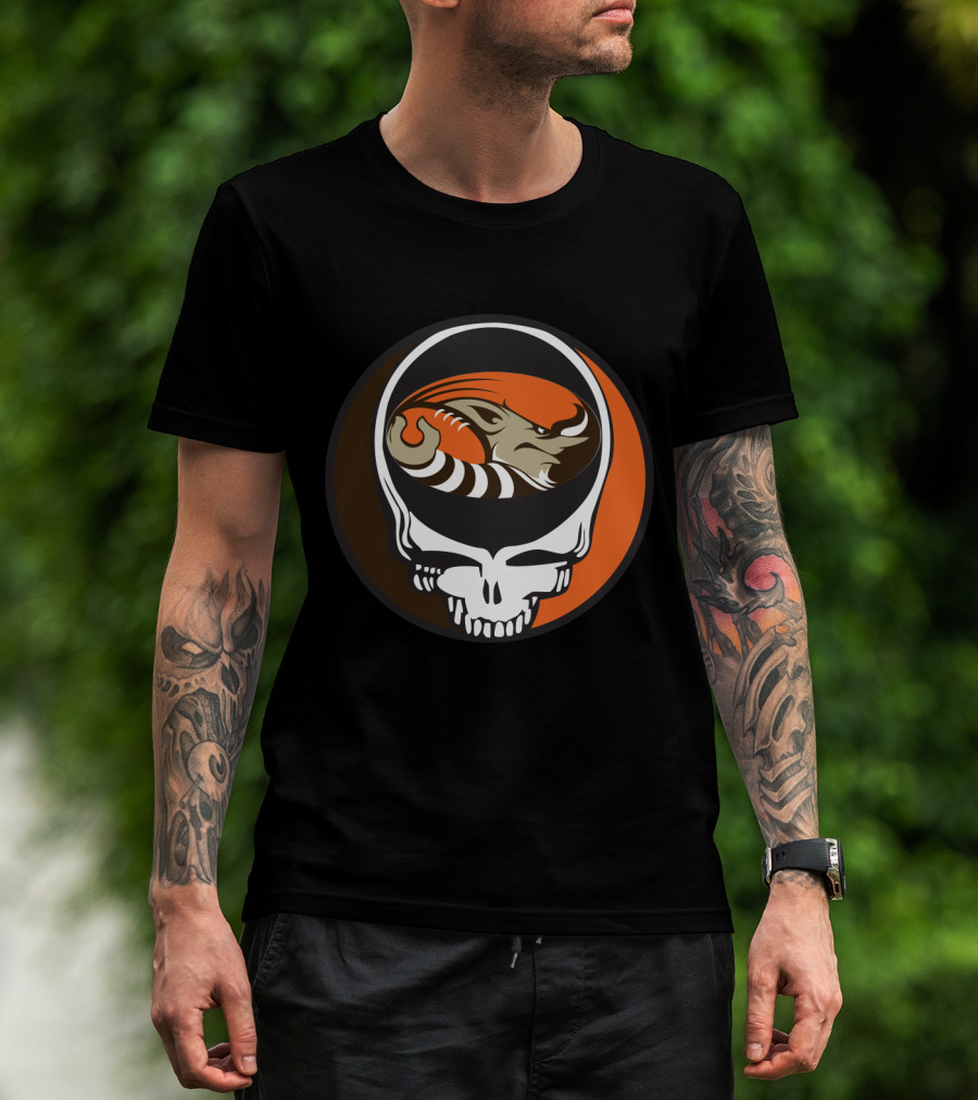 Grateful Dead Steal Your Face Cleveland Browns Football Enthusiast T-Shirt
