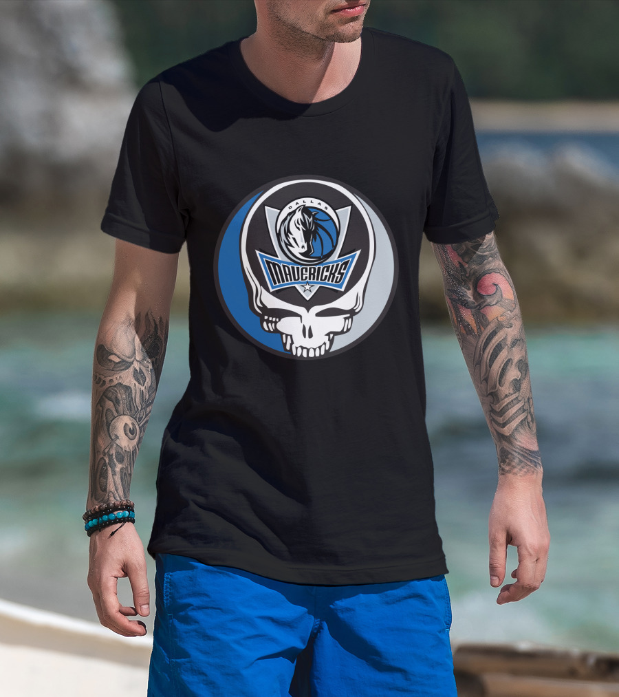 Grateful Dead Steal Your Face Dallas Mavericks Logo Combo T-Shirt