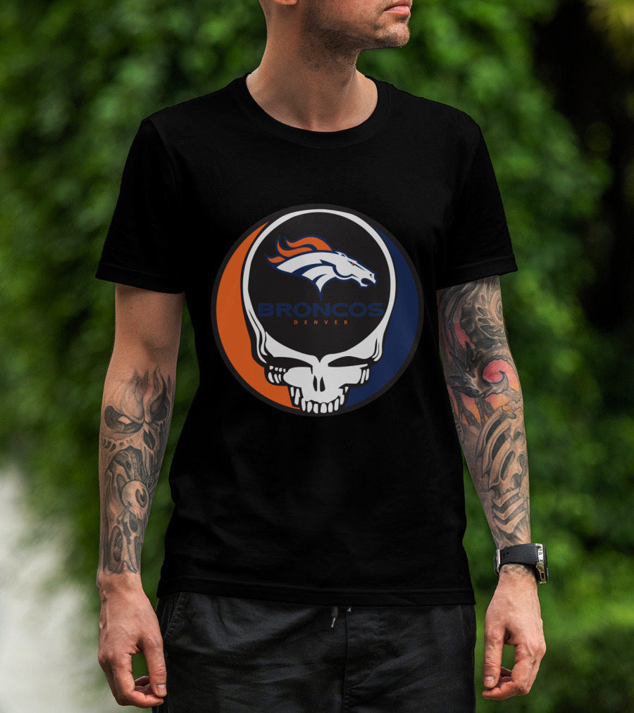 Grateful Dead Broncos Denver Skull T-Shirt